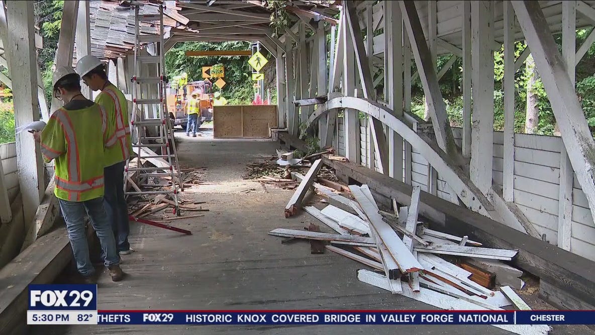 Knox Covered Bridge: 160-year-old Chester County bridge heavily damaged by fallen tree